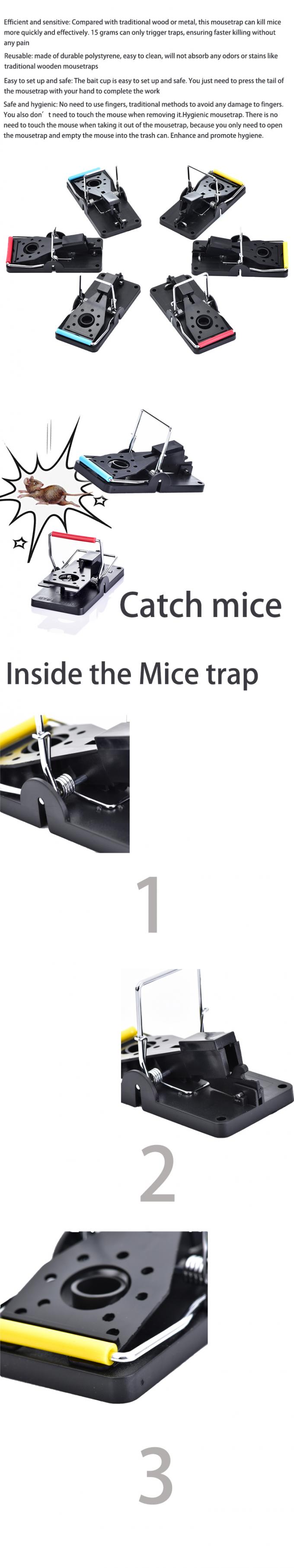 Trap de lutte contre les ravageurs en plastique intelligent réutilisable pour la capture de rats multiples au printemps 2