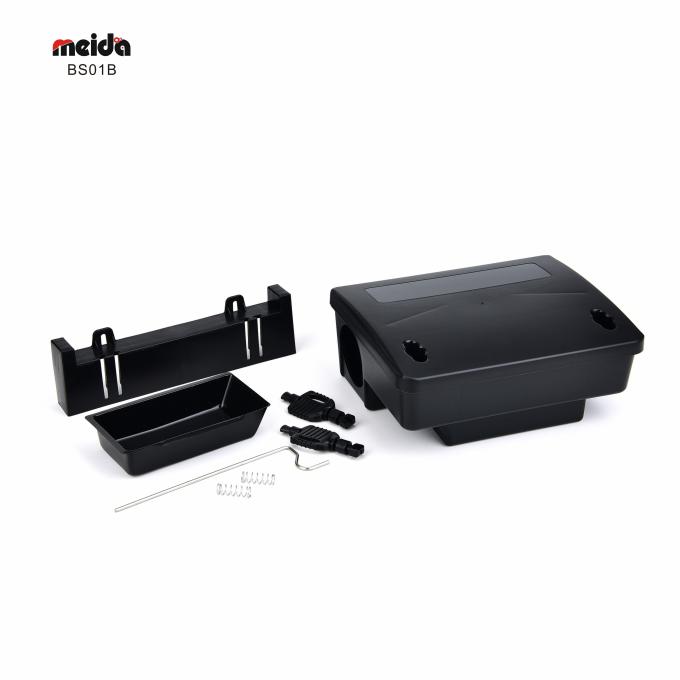 Boîte de commande de rongeurs en plastique écologique pour la station d'appât pour souris dans Black Power Source-free 1