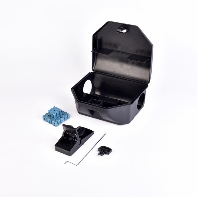 Boîte en plastique multifonctionnelle verrouillable souris de rat Souris piège appât Station avec place pour le ressort piège et appât 262g 0